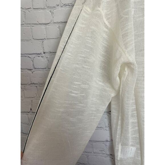 UNIQ Sheer Lightweight Cream Sweater size S/M NWT - Picture 4 of 4